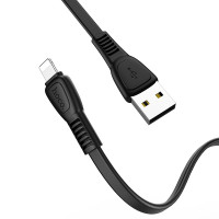 HOCO USB кабель 8-pin X40 2.4A 1м (чёрный) 1663