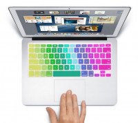 Силиконовая накладка на клавиатуру MacBook Air/Pro 13/15 (2008-2015гг) стандарт кнопок EU (цветная) 5454