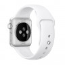 Ремешок Apple Watch 38mm / 40mm силикон гладкий (белый) 6339 - Ремешок Apple Watch 38mm / 40mm силикон гладкий (белый) 6339