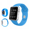 Ремешок Apple Watch 38mm / 40mm силикон гладкий (голубой) 6339 - Ремешок Apple Watch 38mm / 40mm силикон гладкий (голубой) 6339