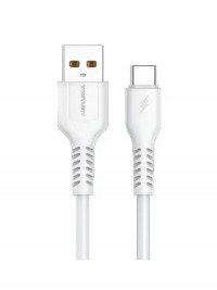 DENMEN USB кабель Type-C D42T 2.4A, 1 метр (белый) 8031