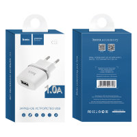 HOCO СЗУ Блок питания C11 1 порт USB 1A (белый) 7728