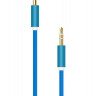 Кабель AUX 3.5mm / 3.5mm модель MEGA нейлоновый 1 метр (синий) 6477 - Кабель AUX 3.5mm / 3.5mm модель MEGA нейлоновый 1 метр (синий) 6477