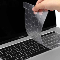 БРОНЬКА Накладка на клавиатуру MacBook Pro 13 2020-2021 (A2289 / A2251 / A2338) / MacBook Pro 16 2019 (A2141) с Touch Bar термопластик USA (прозрачный) 9518