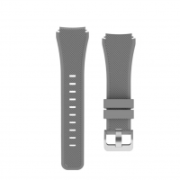 Ремешок силиконовый "3D Полоски" для Умных часов, 20mm (серый) 9012