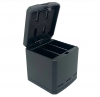 TELESIN ЗУ зарядное устройство кейс с крышкой для 3х АКБ для GoPro HERO 5/6/7/8 (Г90-78038)