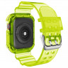 Прозрачный TPU ремешок для Apple Watch Ultra 49mm / 45mm / 44mm / 42mm (жёлто-салатовый) 4957 - Прозрачный TPU ремешок для Apple Watch Ultra 49mm / 45mm / 44mm / 42mm (жёлто-салатовый) 4957