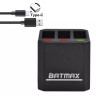 BATMAX ЗУ зарядное устройство для 3-х аккумуляторов GoPro Hero 5 / 6 / 7 / 8 с LED индикацией модель &quot;Стакан&quot; (37240) - BATMAX ЗУ зарядное устройство для 3-х аккумуляторов GoPro Hero 5 / 6 / 7 / 8 с LED индикацией модель "Стакан" (37240)