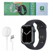 Смарт часы умные DT NO.1 45mm NFC экран 1.9" + магнитная зарядка таблетка (черный) 43944