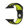 Ремешок силиконовый для Apple Watch 38mm / 40mm / 41mm спортивный Nike (чёрно-салатовый) 2501 - Ремешок силиконовый для Apple Watch 38mm / 40mm / 41mm спортивный Nike (чёрно-салатовый) 2501