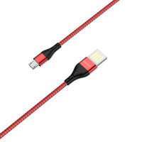 BOROFONE USB кабель micro BU11 2.4A, длина: 1.2 метра (красный) 2318