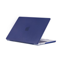 Чехол Macbook Pro 13 (A1706 / A1708 / A1989 / A2159 / A2338 / A2289 / A2251) (2016-2021) карбон (тёмно-синий) 4074