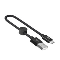 HOCO USB кабель micro X35 2.4A 25см (чёрный) 7437