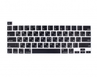 БРОНЬКА Накладка на клавиатуру MacBook Pro 13 2020-2021 (A2289 / A2251 / A2338) / MacBook Pro 16 2019 (A2141) с Touch Bar силикон USA (чёрный) 9523
