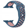 Ремешок силиконовый для Apple Watch 38mm / 40mm / 41mm спортивный Nike (сине-розовый) 2501 - Ремешок силиконовый для Apple Watch 38mm / 40mm / 41mm спортивный Nike (сине-розовый) 2501