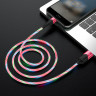 BOROFONE USB кабель micro RGB LED BU19 2.4A, длина: 1 метр (розовый) 3246 - BOROFONE USB кабель micro RGB LED BU19 2.4A, длина: 1 метр (розовый) 3246