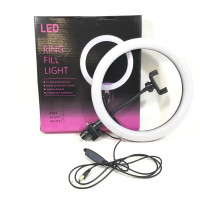 Кольцевая лампа H28 LED 28см + крепление для телефона + пульт (3257)