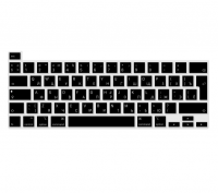 БРОНЬКА Накладка на клавиатуру MacBook Pro 13 2020-2021 (A2289 / A2251 / A2338) / MacBook Pro 16 2019 (A2141) с Touch Bar силикон EU (чёрный) 9525