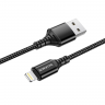 BOROFONE USB кабель lightning 8-pin BX54 2.4A, 1 метр (чёрный) 5377 - BOROFONE USB кабель lightning 8-pin BX54 2.4A, 1 метр (чёрный) 5377