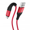 HOCO USB кабель micro X38 2.4A 1м FastCharge (красный) 5051 - HOCO USB кабель micro X38 2.4A 1м FastCharge (красный) 5051