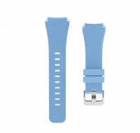 Ремешок силиконовый "3D Полоски" для Умных часов, 20mm (светло-голубой) 9012