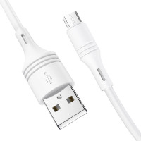 BOROFONE USB кабель micro BX43 2.4A, длина: 1 метр (белый) Г-14 8461