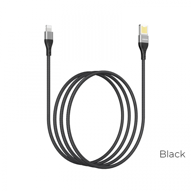 BOROFONE USB кабель 8-pin BU11 2.4A, длина: 1.2 метра (чёрный) 2295