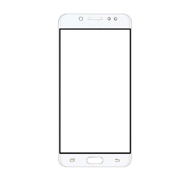 Стекло для Samsung J7 Plus полная проклейка (белый) 8272