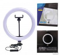 Кольцевая лампа LED 12" диаметр 30см + держатель + USB пульт (8363)