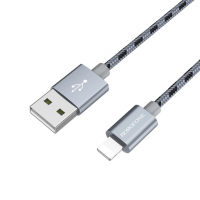 BOROFONE USB кабель 8-pin BX24 2.4A, длина: 1 метр (серый) 5346