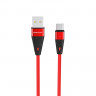 BOROFONE USB кабель Type-C BU10 3A, 1.2 метра (красный) 5288 - BOROFONE USB кабель Type-C BU10 3A, 1.2 метра (красный) 5288