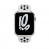 Ремешок силиконовый для Apple Watch 38mm / 40mm / 41mm спортивный Nike (бело-чёрный) 2501 - Ремешок силиконовый для Apple Watch 38mm / 40mm / 41mm спортивный Nike (бело-чёрный) 2501