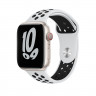 Ремешок силиконовый для Apple Watch 38mm / 40mm / 41mm спортивный Nike (бело-чёрный) 2501 - Ремешок силиконовый для Apple Watch 38mm / 40mm / 41mm спортивный Nike (бело-чёрный) 2501