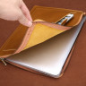Папка-Конверт для MacBook Pro / Air 13&quot;  натуральная кожа на молнии (горчичный) 6981 - Папка-Конверт для MacBook Pro / Air 13"  натуральная кожа на молнии (горчичный) 6981