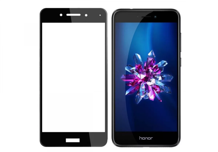 Стекло противоударное на экран для Huawei Honor 8 Lite / P 8 Lite (2017) (чёрный) 33633