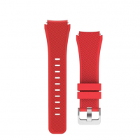 Ремешок силиконовый "3D Полоски" для Умных часов, 20mm (красный) 9012
