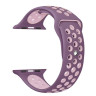 Ремешок силиконовый для Apple Watch 38mm / 40mm / 41mm спортивный Nike (сиренево-розовый) 2501 - Ремешок силиконовый для Apple Watch 38mm / 40mm / 41mm спортивный Nike (сиренево-розовый) 2501