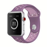 Ремешок силиконовый для Apple Watch 38mm / 40mm / 41mm спортивный Nike (сиренево-розовый) 2501