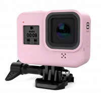 ACTION PRO Чехол силиконовый со шнурком для GoPro Hero 8 (розовый) 2147