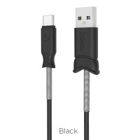 HOCO USB кабель Type-C X24 2.4A 1м (чёрный) 7077